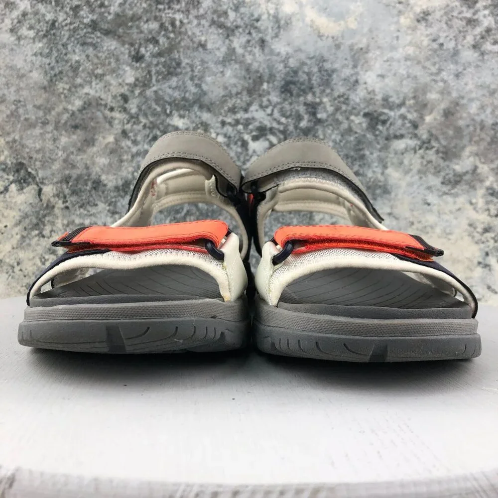 Earth Origins Men's Size 12M Bodi Grey Multi Blue Orange Open Toe Sport Sandals